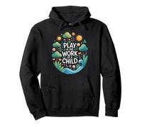 Divertente detto gioco è il lavoro di un bambino natura scena amore Felpa con Cappuccio
