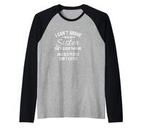 Divertente Detto Non Posso litigare con mia Sorella Che è più Vecchia di Maglia con Maniche Raglan