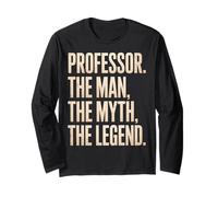 Divertente Detto Professore Uomo Mito Leggenda Insegnante Donne Uomini Maglia a Manica