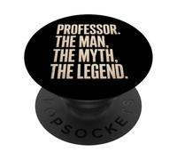 Divertente Detto Professore Uomo Mito Leggenda Insegnante Donne Uomini PopSockets PopGrip Adesivo