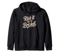 Divertente Detto Risk It for The Brisket BBQ Joke Donne Uomini Felpa con Cappuccio