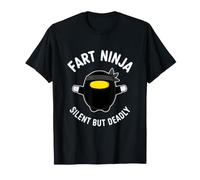 Divertente Detto scoreggia Ninja Silenzioso ma mortale Maglietta