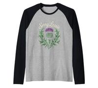 Divertente Detto Scusa Lassie Scottish Thistle Maglia con Maniche Raglan