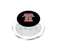 Divertente detto usato uomo intrappolato corpo donna e poi è nato PopSockets PopGrip per MagSafe