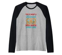 Divertente dicendo Che Aspetto ha Lo spacciatore Autorizzato Maglia con Maniche Raglan