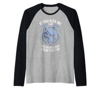 Divertente dicendo Che è Meglio pregare Non Mi alzo Lupo Donne Uomini Maglia con Maniche Raglan