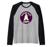 Divertente dicendo Che Fa Un sonnellino Cardio Sarcastico Maglia con Maniche Raglan