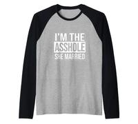 Divertente dicendo Che ha Sposato Sarcastico umoristico Maglia con Maniche Raglan