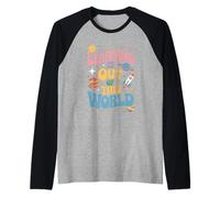 Divertente dicendo che imparare è fuori dal mondo Rocket Donne Uomini Maglia con Maniche Raglan