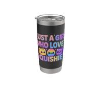 Divertente dicendo che Just Girl Loves Squishies sarcastico Bicchiere termico in acciaio inox doppia parete