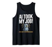 Divertente dicendo che l'IA ha preso il mio lavoro Robot ha archiviato la vita di disoccupazione Canotta