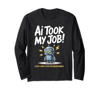 Divertente dicendo che l'IA ha preso il mio lavoro Robot ha archiviato la vita di disoccupazione Maglia a Manica