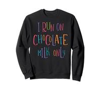Divertente dicendo per Bambini Bambino I Run On Chocolate Milk Lover Felpa