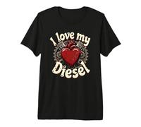 Divertente Dieselfan Vintage Auto Dieselcar Maglietta Premium