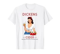 Divertente Difficile Duro Sidro Bere Umorismo Vintage Pinup Maglietta