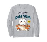 Divertente Dim Sum Art per uomini, donne, bambini, amanti del cibo cinese Maglia a Manica