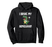 Divertente Dinosauro Armissaur Get Well Braccio Rotto con Braccio Fuso Felpa con Cappuccio