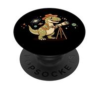Divertente dinosauro bambini astronomia astrofotografia PopSockets PopGrip Adesivo