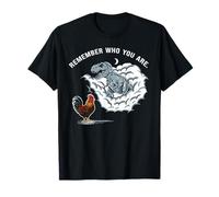Divertente Dinosauro di Pollo Ricorda Chi Sei Meme Maglietta