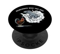Divertente dinosauro di pollo Ricorda chi sei Meme PopSockets PopGrip Adesivo