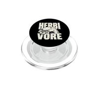 Divertente dinosauro erbivoro vegetariano a base vegetale PopSockets PopGrip per MagSafe
