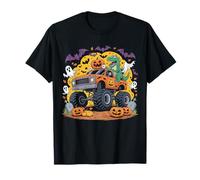 Divertente Dinosauro Spaventoso Fantasma Monster Truck Halloween Party Kid Maglietta