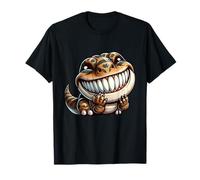 Divertente dinosauro T-Rex timido con grande sorriso Maglietta
