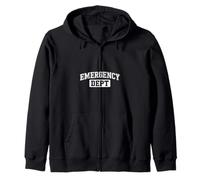 Divertente Dipartimento di Emergenza dicendo Varsity Athletic Felpa con Cappuccio