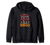 Divertente Dire Che è Tutto Divertimento e Giochi Fino a Quando Qualcuno urla Bingo Felpa con Cappuccio