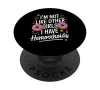 Divertente dire che non come le altre ragazze ho emorroidi donne PopSockets PopGrip Adesivo