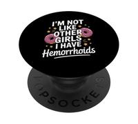 Divertente dire che non come le altre ragazze ho emorroidi donne PopSockets PopGrip Adesivo