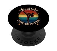 Divertente dire che non perdo mai o vinco o imparo donne uomini PopSockets PopGrip Adesivo
