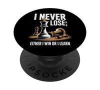 Divertente dire che non perdo mai o vinco o imparo gli scacchi PopSockets PopGrip Adesivo