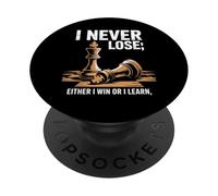 Divertente dire che non perdo mai o vinco o imparo gli scacchi PopSockets PopGrip Adesivo