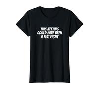 Divertente Dire Che Questo Incontro avrebbe Potuto Essere Un Pugno Maglietta con Stampa Grafica Economica, Donna, Nero, XL