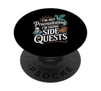 Divertente dire non procrastinare facendo missioni secondarie Gamer PopSockets PopGrip Adesivo