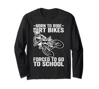Divertente Dirt Bike Art per Ragazzi Ragazze Motocross Dirt Bike Rider Maglia a Manica