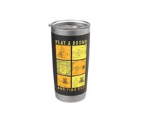 Divertente Disc Golf Gioca Un Round E Scopri Diagramma Bicchiere termico in acciaio inox doppia parete