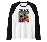 Divertente Disco da Golf Giocatore Uno per Ogni Scusa Disc Golf Maglia con Maniche Raglan