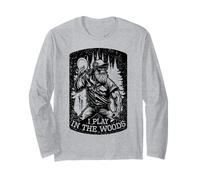 Divertente Disco Golf Player Bigfoot I Play in The Woods Maglia a Manica