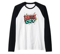 Divertente discorso di combattimento con questo costume da grido di battaglia Maglia con Maniche Raglan