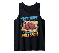 Divertente Disegno a Forma di Tesoro con X Marks The Jerky Spot Canotta