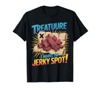 Divertente Disegno a Forma di Tesoro con X Marks The Jerky Spot Maglietta