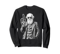 Divertente dito in schiuma Charles Darwin numero uno in evoluzione Felpa