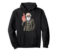 Divertente dito in schiuma Charles Darwin numero uno in evoluzione Felpa con Cappuccio