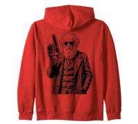 Divertente dito in schiuma Charles Darwin numero uno in evoluzione Felpa con Cappuccio