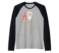 Divertente dito in schiuma Charles Darwin numero uno in evoluzione Maglia con Maniche Raglan