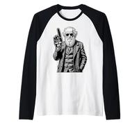 Divertente dito in schiuma Charles Darwin numero uno in evoluzione Maglia con Maniche Raglan
