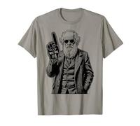 Divertente dito in schiuma Charles Darwin numero uno in evoluzione Maglietta