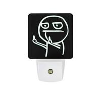 Divertente dito medio LED luci notturne spina nel muro con sensore crepuscolo all'alba lampada per bagno corridoio cucina